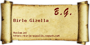 Birle Gizella névjegykártya
